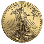 1/4 ounce gold american eagle coin obverse