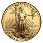 one-tenth ounce gold american eagle coin obverse