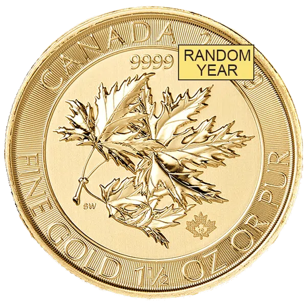 1.5 oz Gold Canadian Maple Leaf