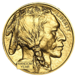 gold american buffalo coin obverse