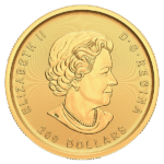 gold canadian klondike coin obverse