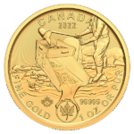 gold canadian klondike coin reverse