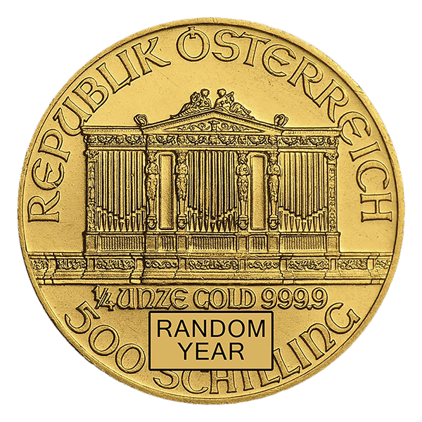 one-tenth ounce gold vienna philharmonic coin reverse