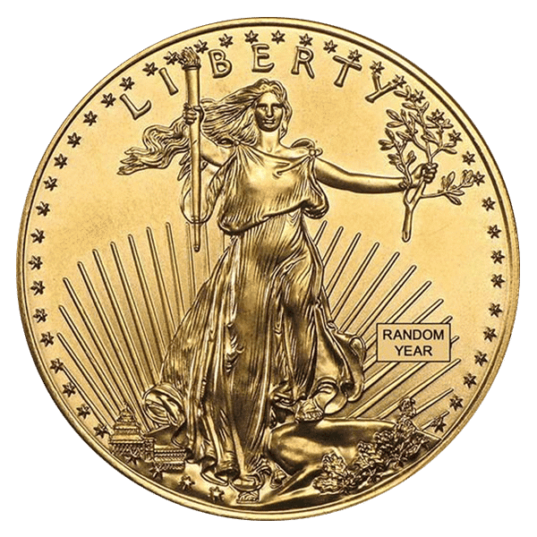 gold 1oz american eagle obverse