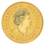gold australian kangaroo coin reverse