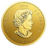 gold canadian golden eagle coin obverse