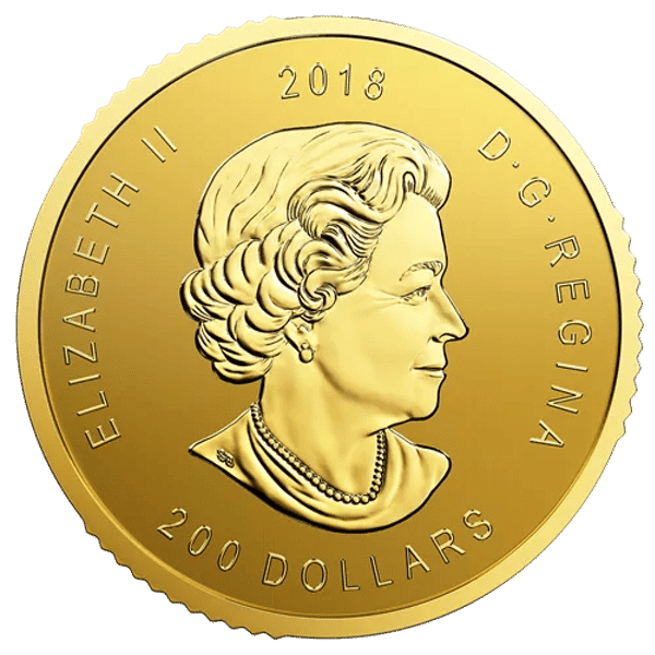 gold canadian golden eagle coin obverse