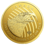 gold canadian golden eagle coin reverse