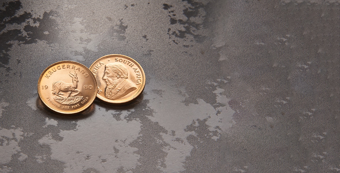 gold south african krugerrand coins