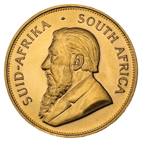 gold south african krugerrand coin reverse