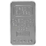 1 oz palladium bullion bar - credit suisse