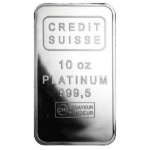 platinum 10oz bullion bar front