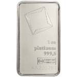 1 oz platinum bar front