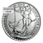silver britannia coin obverse