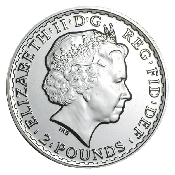 silver britannia coin reverse