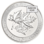 one and one half ounce silver canadian maple leaf coin obverse
