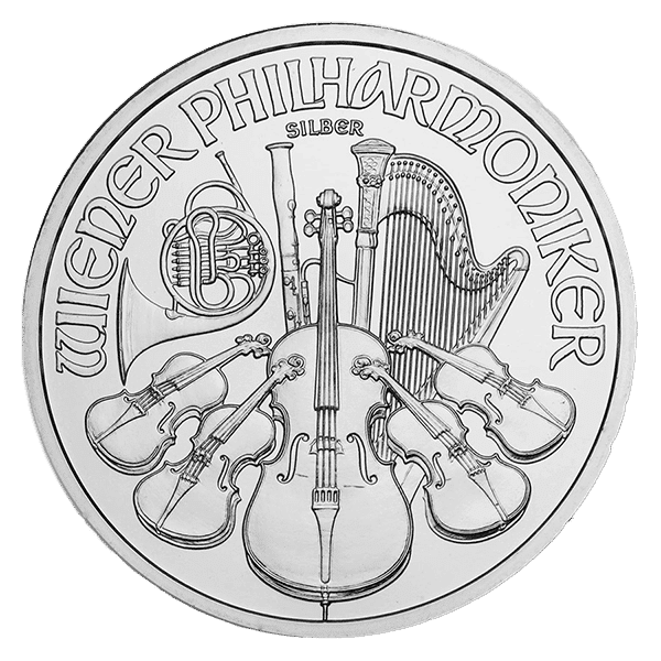 silver vienna philharmonic coin obverse