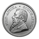 silver south african krugerrand coin reverse