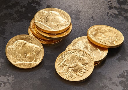 Gold Precious Metals IRA 7 gold american buffalo coins beauty shot gold american buffalo coins