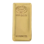 10 oz Gold Bars - Front - Johnson Matthey
