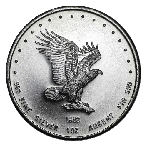 About Us 4 1982 1 oz silver round monex eagle 170401 obv transparent 1982 1 oz Monex Silver Eagle obverse