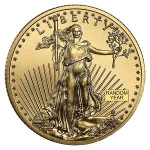 1/4 ounce gold american eagle coin obverse