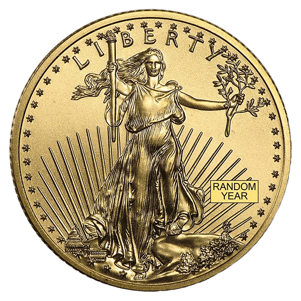 1/4 ounce gold american eagle coin obverse