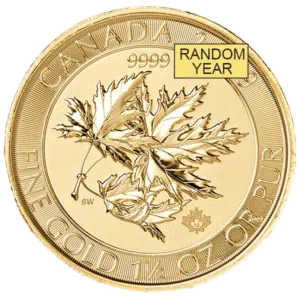 1.5 oz Gold Canadian Maple Leaf