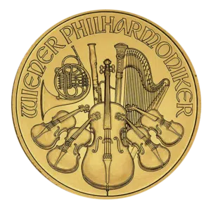 one-tenth ounce gold vienna philharmonic coin obverse