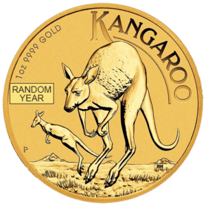 gold australian kangaroo coin reverse random year