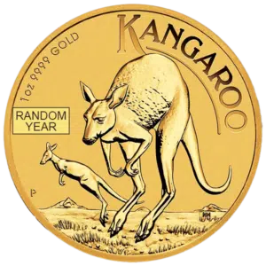 gold australian kangaroo coin reverse random year