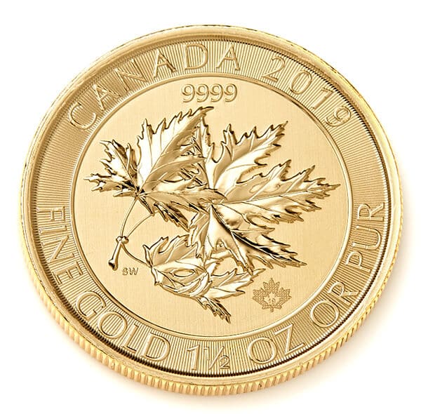 1.5 oz Gold Canadian Maple Leaf Coins for Sale | MegaLeaf™
