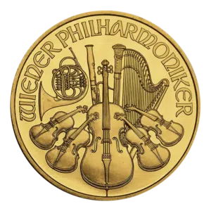 gold vienna philharmonic coin obverse