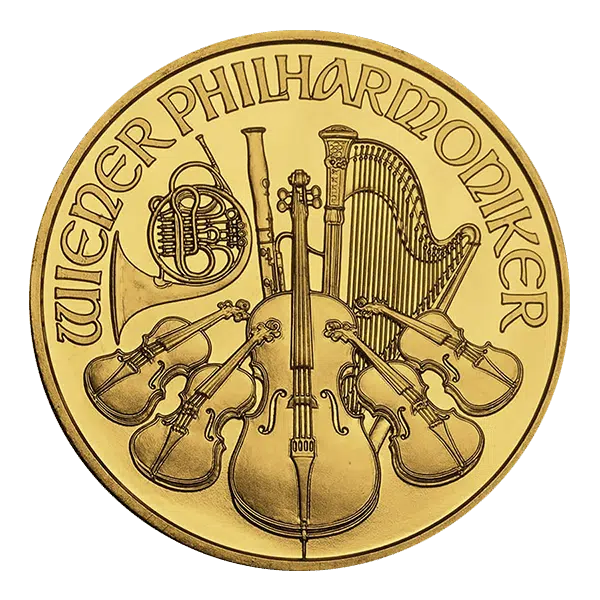 gold vienna philharmonic coin obverse