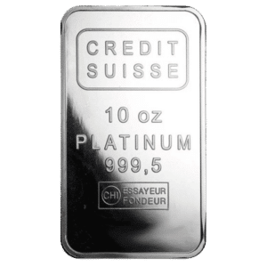 platinum 10oz bullion bar front