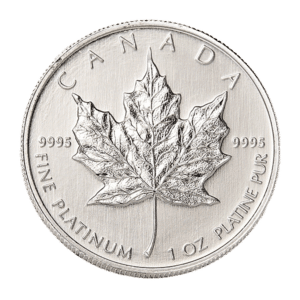 platinum canadian maple leaf coin reverse