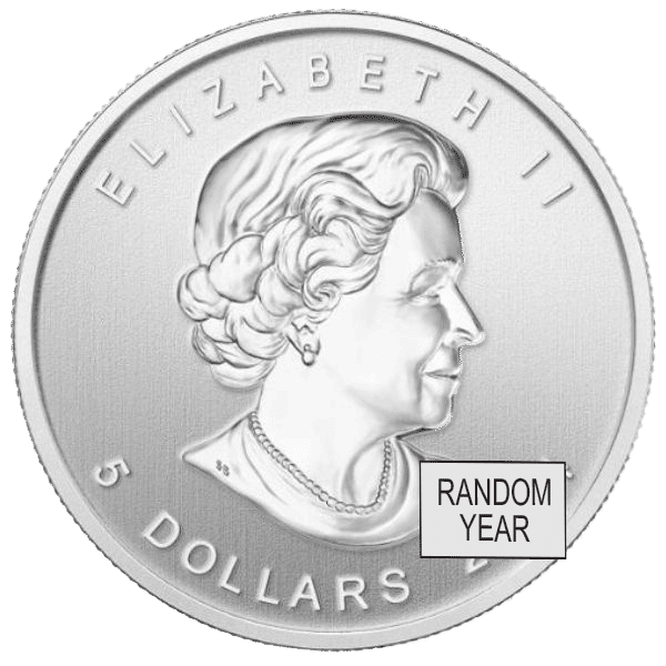 silver canadian bald eagle coin reverse