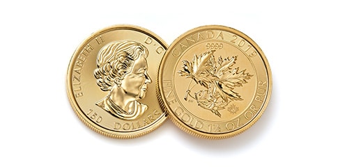 Gold Canadian Maple Leafs